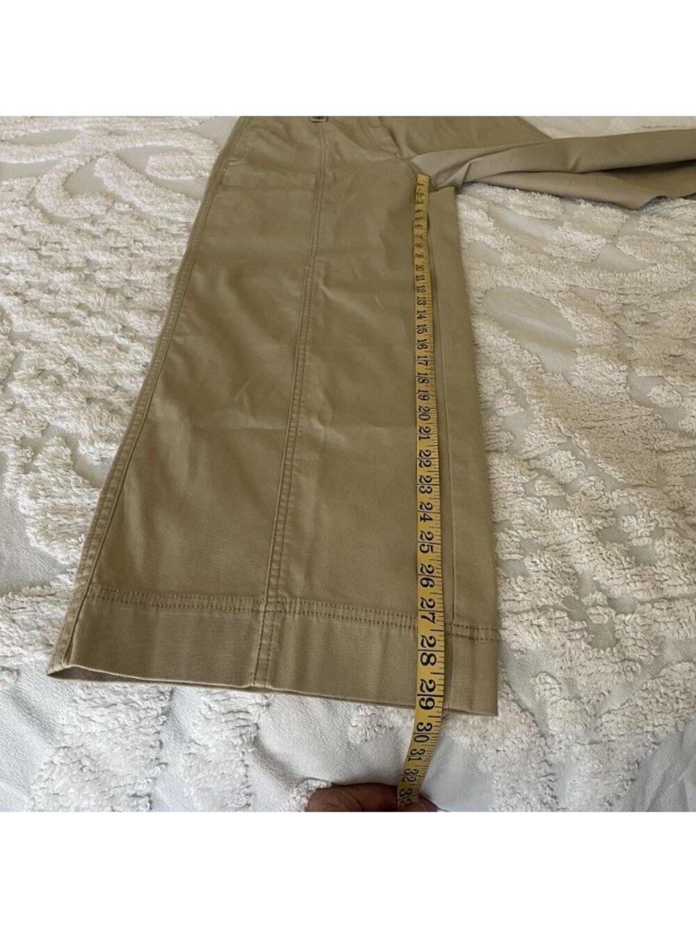 Chico's Pants 0.5R US Size 6R High Waisted Tan Trousers Wide leg Utility Safari - Picture 3 of 10